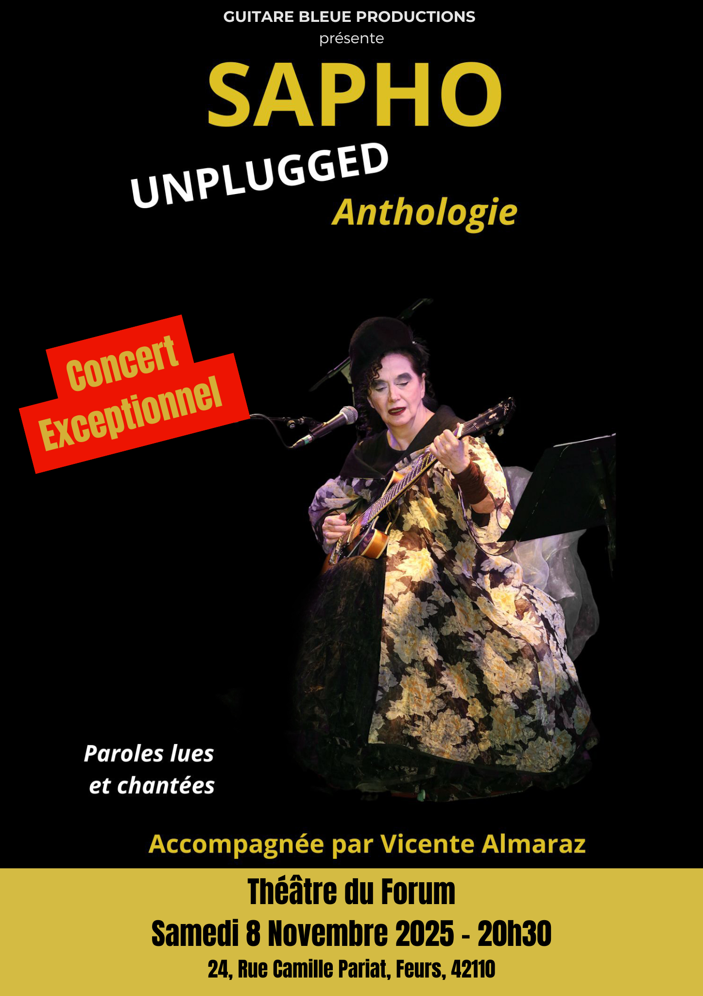 Concert de Sapho Acoustic - Unplugged Anthologie