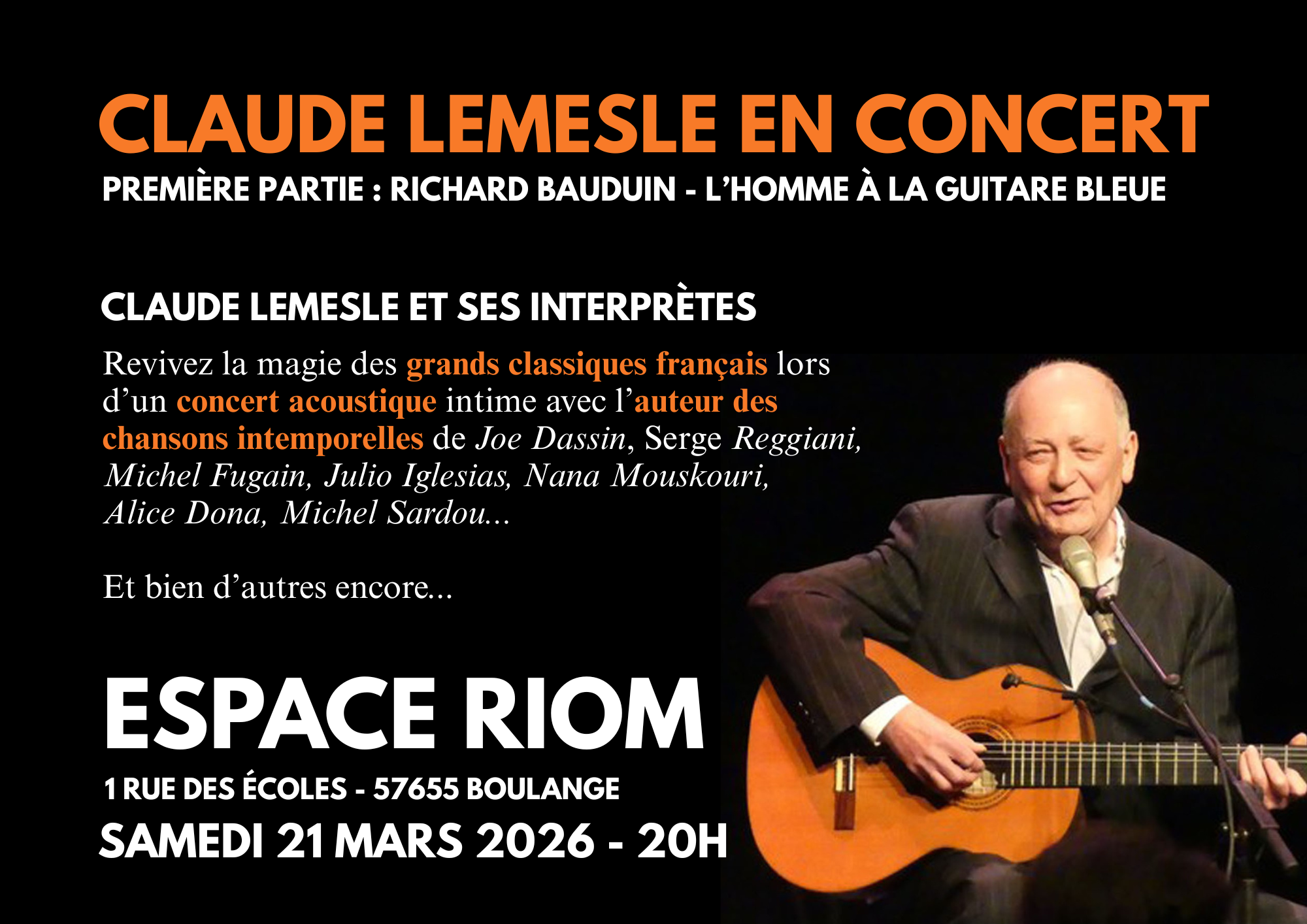 Concert de Claude Lemesle à Boulange